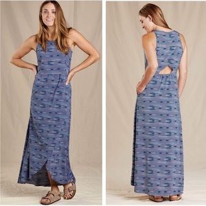 Toad&Co Crusher Maxi Dress in High Tide Geo M